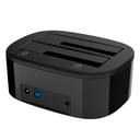 ORICO 6228US3 - DOCKING DE 2 LECTOR / 3.5 Y 2.5 / SOPORTA HASTA 10TB / COLOR NEGRO