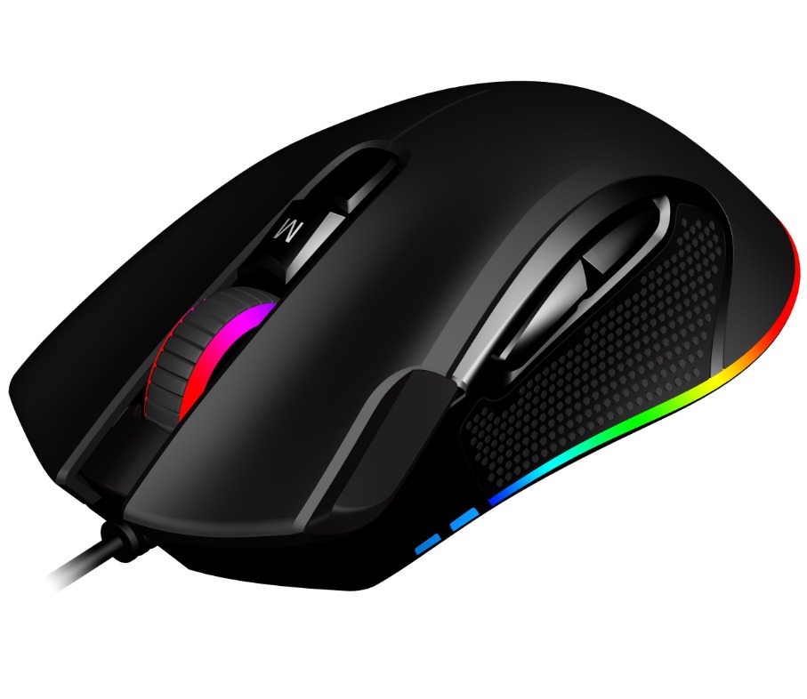 VIPER GAMING V551 RGB / RATON GAMING CON SENSOR OPTICO PIXART/ 6.2K DPI / CABLE USB / COLOR NEGRO