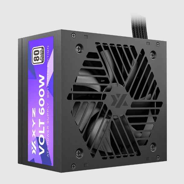 XYZ VOLT / FUENTE DE PODER DE 600W / 80+ WHITE / CABLES PLANOS / PFC ACTIVO / ABANICO SILENCIOSO DE 120MM / CAPACITORES TEAPO