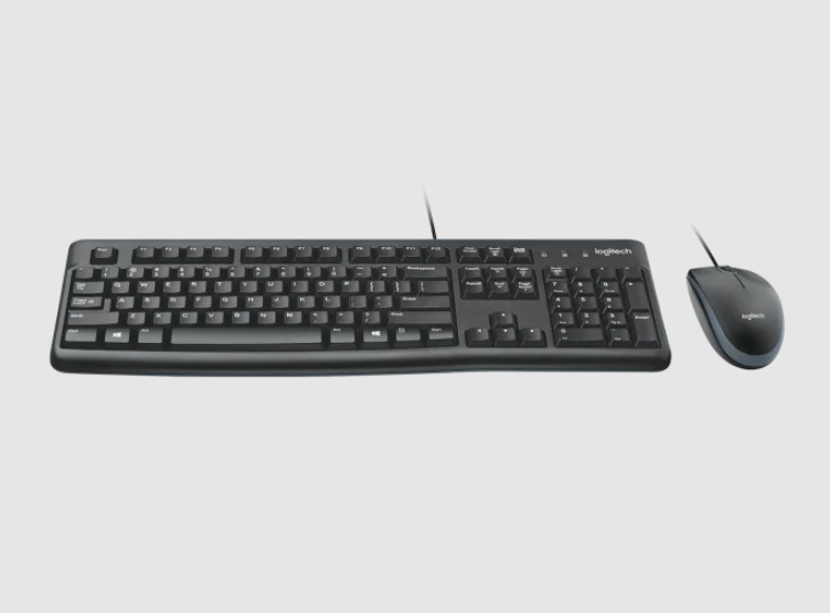 LOGITECH MK120 - TECLADO & RATÓN ÓPTICO / RESISTENTE A SALPICADURAS / INGLES / NEGRO / USB