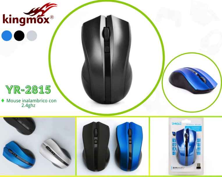 KINGMOX YR-2817 - MOUSE INALAMBRICO NEGRO / MINI DONGLE USB 2.0 / 2.4GHZ