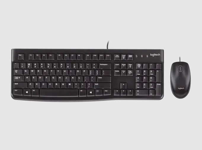 LOGITECH MK120 - TECLADO & RATÓN ÓPTICO / RESISTENTE A SALPICADURAS / ESPAÑOL / NEGRO / USB