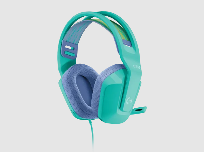 LOGITECH G335 MENTA / AUDIFONO Y MICROFONO ALAMBRICO / CABLE 3.5MM / DTS / COMPATIBLE CON PC, PS4, XBOX, NINTENDO