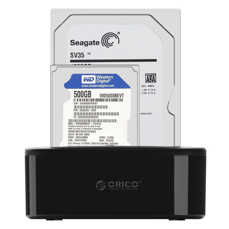 ORICO 6218US3-BK-BP - DOCKING PARA DISCO 2.5 / 3.5 / PLUG AND PLAY / SATA 3.0 / USB 3.1 TYPE-B / COLOR NEGRO