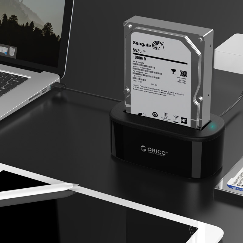 ORICO 6218US3-BK-BP - DOCKING PARA DISCO 2.5 / 3.5 / PLUG AND PLAY / SATA 3.0 / USB 3.1 TYPE-B / COLOR NEGRO