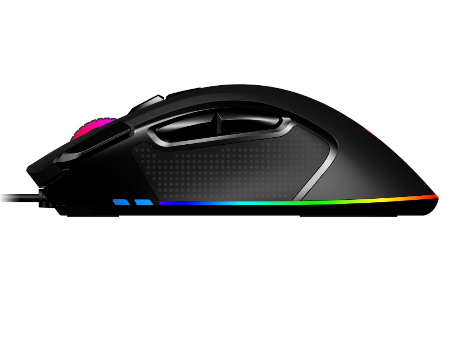 VIPER GAMING V551 RGB / RATON GAMING CON SENSOR OPTICO PIXART/ 6.2K DPI / CABLE USB / COLOR NEGRO