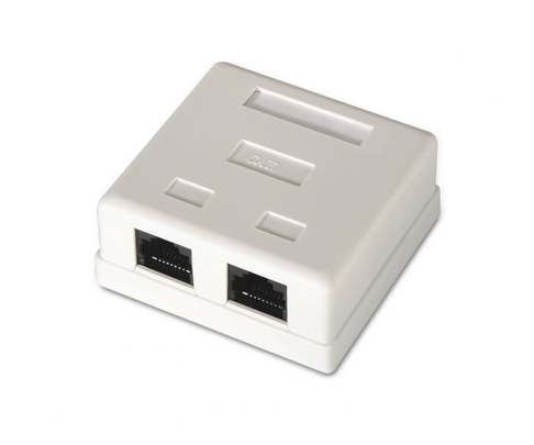Rosetas de Superficie de 2 Tomas CAT6 UTP