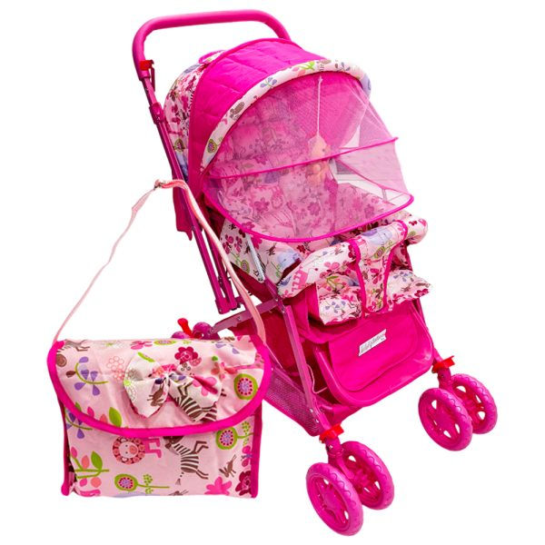 COCHE PARA BEBE ROSADO