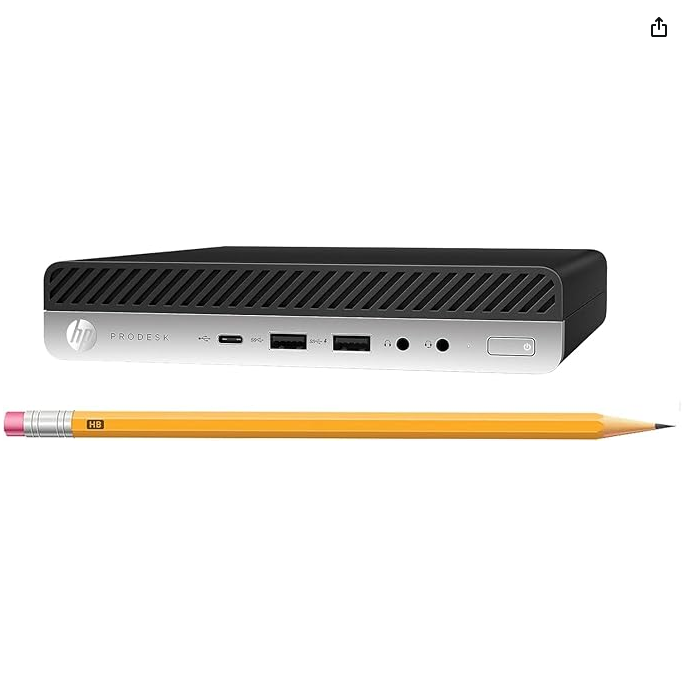 Ordenador HP 600 G3 Mini PC GRADO B (Intel Core i3 6100T 3.20GHz/8GB/256SSD-NVMe/NO-DVD/W10P) Preinstalado