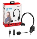 GENIUS HS-100U / AUDIFONO CON MICROFONO PARA CALL CENTER / CONEXION USB / COLOR NEGRO