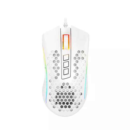 REDRAGON STORM ELITE M988W RGB / MOUSE GAMER RGB / SENSOR 3389 PIXART / 8 BOTONES PROGRAMABLES / 32,000DPI / PESO 85G / COLOR BLANCO