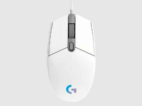 LOGITECH G203 LIGHTSYNC BLANCO / 6 BOTON PROGRAMABLE / 8K DPI / FULL SPECTRUM RGB / CONEXION USB
