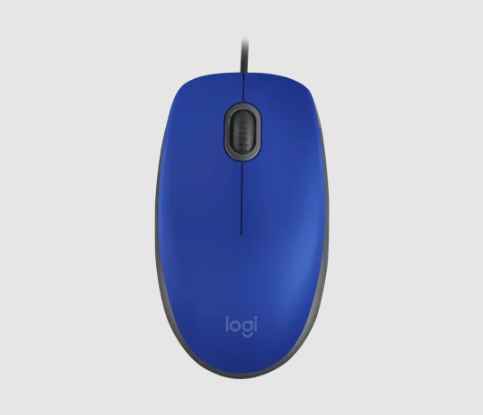 LOGITECH M110 SILENT AZUL - MOUSE USB DE TAMANO NORMAL CON CABLE / SILENCIOSO / ÓPTICA / 1000 DPI / PLUG AND PLAY