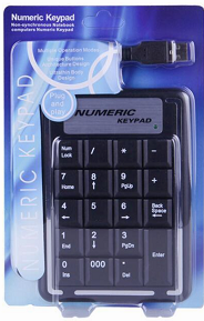KINGMOX K015 - TECLADO NUMERICO USB 2.0 / 19 BOTONES / COMPATIBLE CON PC Y MAC / NEGRO