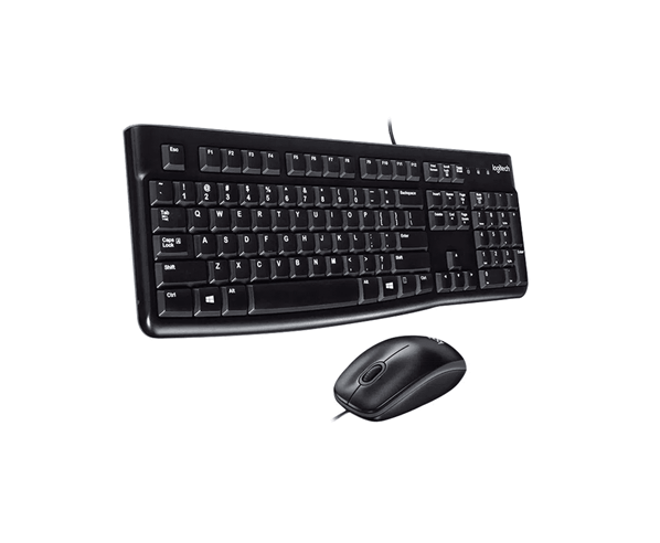 LOGITECH MK120 - TECLADO & RATÓN ÓPTICO / RESISTENTE A SALPICADURAS / ESPAÑOL / NEGRO / USB