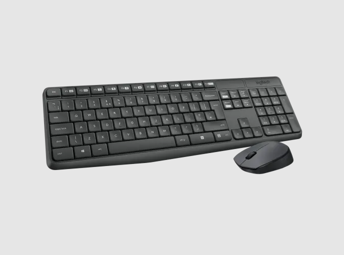 LOGITECH MK235 / COMBO DE TECLADO Y MOUSE INALAMBRICO / CONEXION 2.4GHZ / RECEPTOR NANO / ESPAÑOL