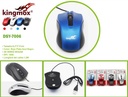 KINGMOX DSY-7006 - MOUSE USB 2.0 / COLORES VARIADOS / 1.2M