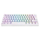 EAGLE WARRIOR KAY-182 (BLANCO) / TECLADO MECANICO INALAMBRICO 60% / USB 2,4GHZ Y BLUETOOTH / 62 TECLAS / ESPAÑOL